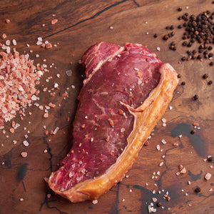 Grass-fed New York strip steak on special