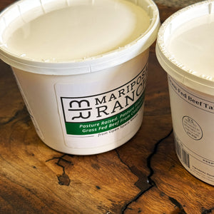 Grass-fed, grass-finished Beef Tallow (16 oz tub) — Mariposa Ranch