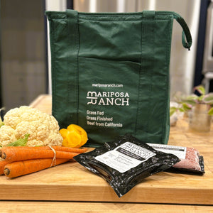 Mariposa Ranch farmers market insulated bag