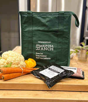 Mariposa Ranch farmers market insulated bag