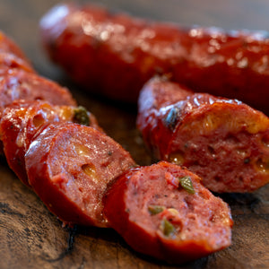 Grass-fed, grass-finished All Beef Jalapeno & Cheese Sausage — Mariposa Ranch (photo 2)