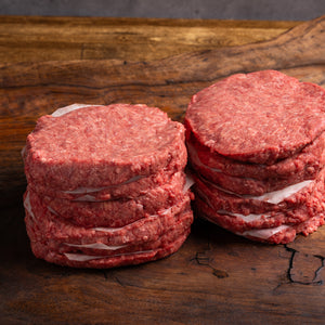 Grass-fed, grass-finished Ground Beef 1/3 Pound Patties — Mariposa Ranch