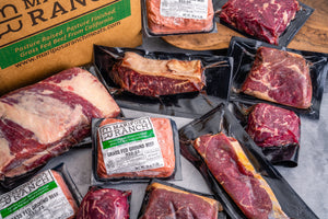 BBQ Box of grass-fed steaks and sausages — Mariposa Ranch